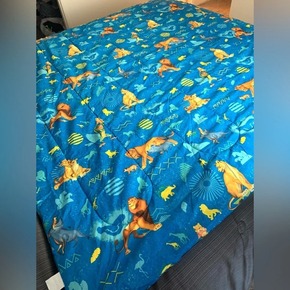 Disney The Lion King Simba Bedding Reversible Comforter Blue Orange Twin